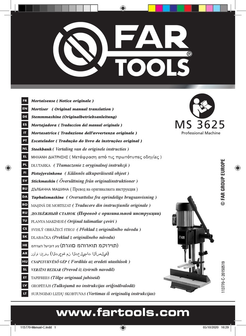 Far Tools MS 3625 Instructions de fonctionnement Far Tools MS 3625 Instructions de fonctionnement