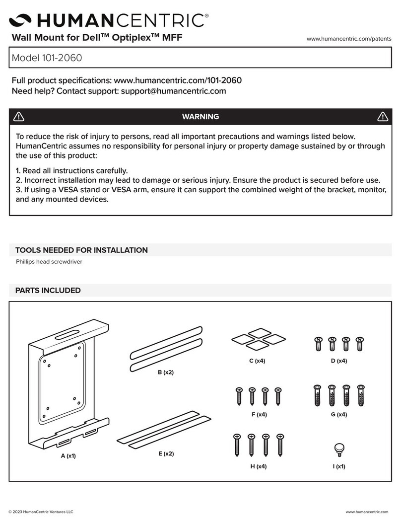 HumanCentric 101-2060 Manuel utilisateur HumanCentric 101-2060 Manuel utilisateur