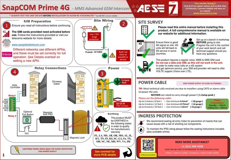 AES SnapCOM Prime 4G Manuel utilisateur