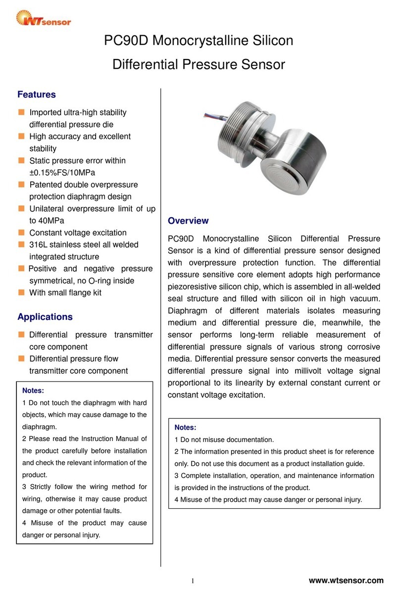 WT sensor PC90D Manuel utilisateur