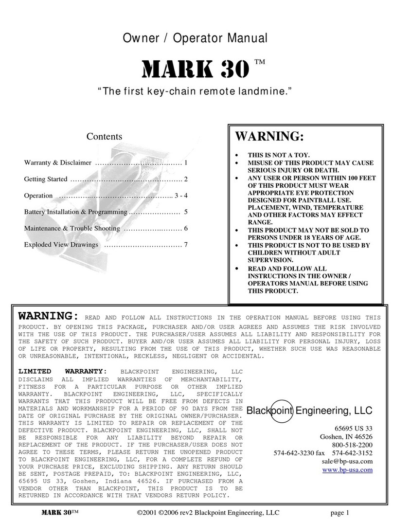BLACKPOINT MARK 30 Manuel du propriétaire