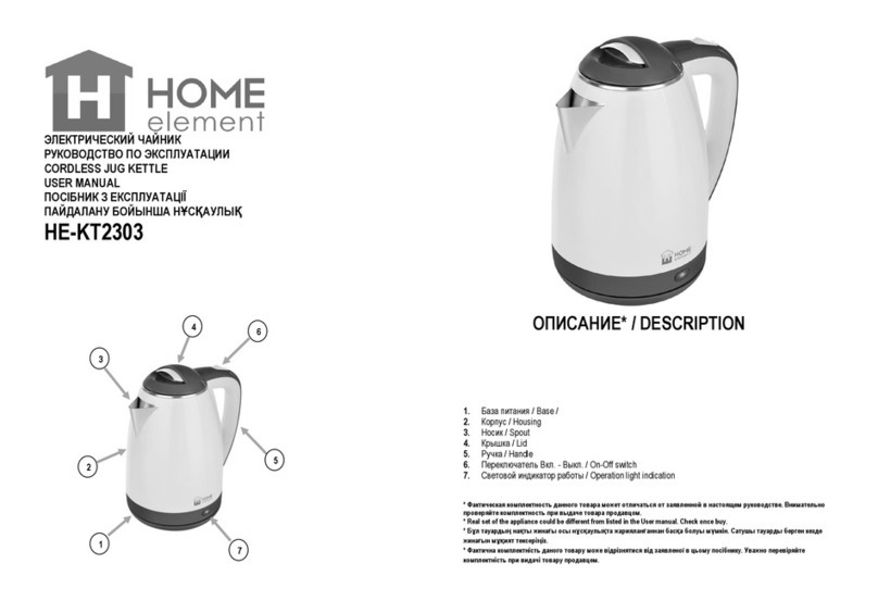 HOME ELEMENT HE-KT2303 Manuel utilisateur