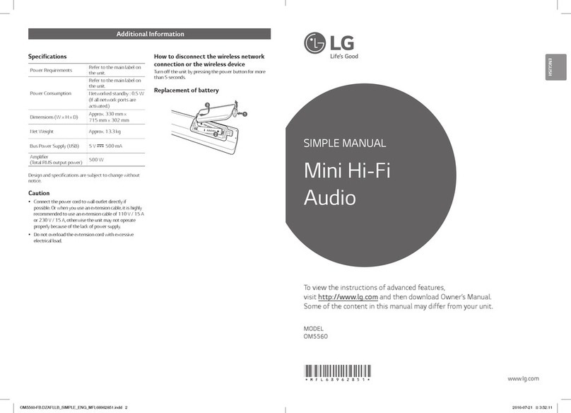 LG OM5560 Fiche technique
