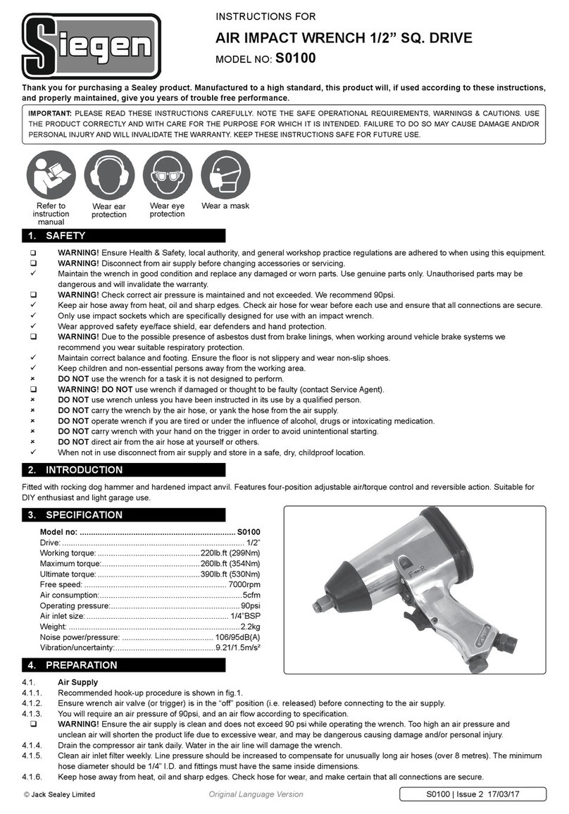 Sealey Siegen S0100 Manuel utilisateur