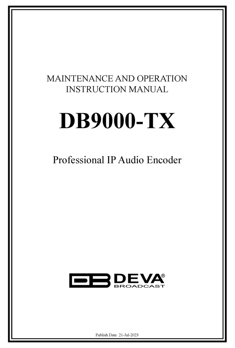 DEVA Broadcast DB9000-TX Manuel utilisateur