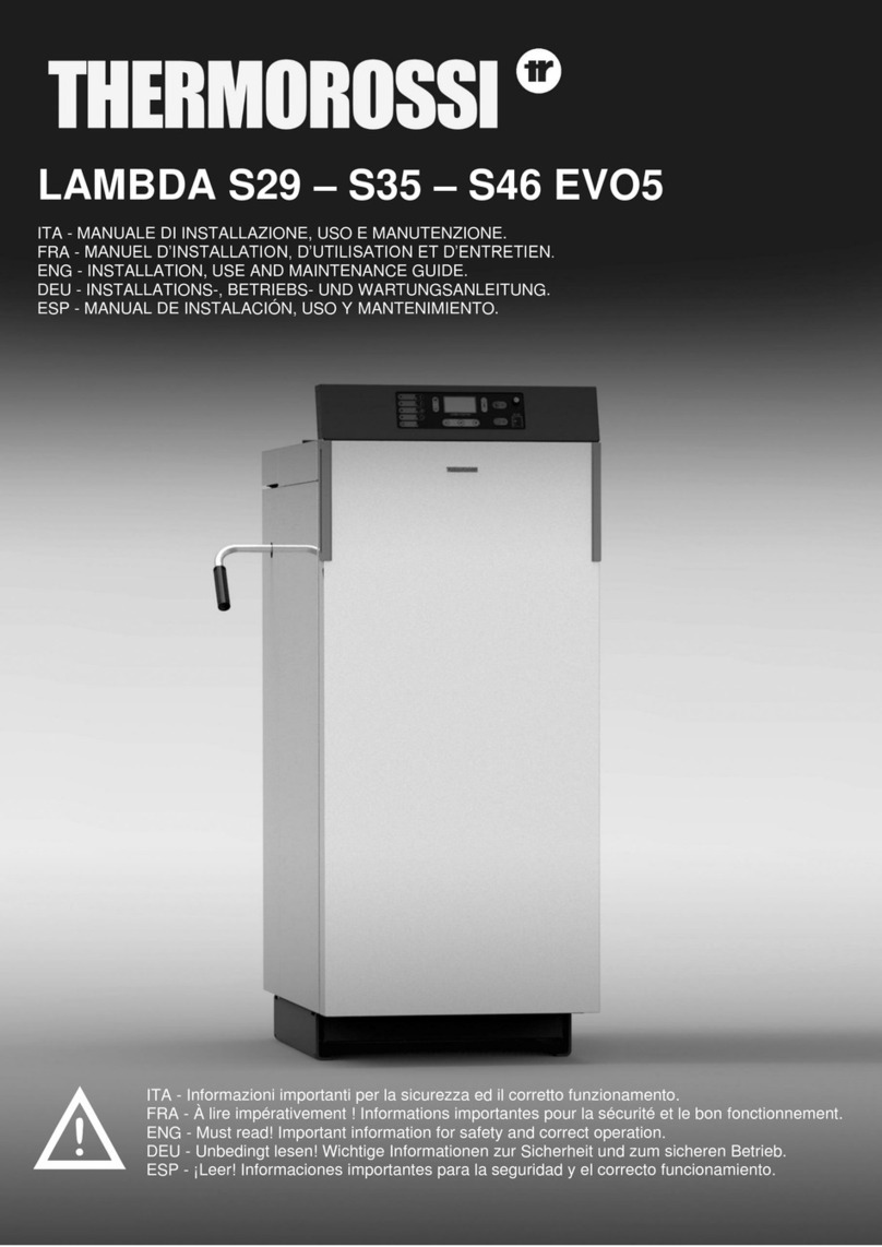 THERMOROSSI LAMBDA S29 EVO5 Instructions d'installation et d'utilisation THERMOROSSI LAMBDA S29 EVO5 Instructions d'installation et d'utilisation