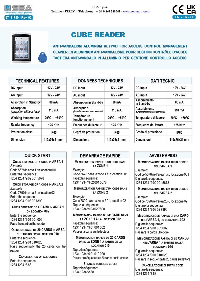 SEA CUBE READER Manuel utilisateur