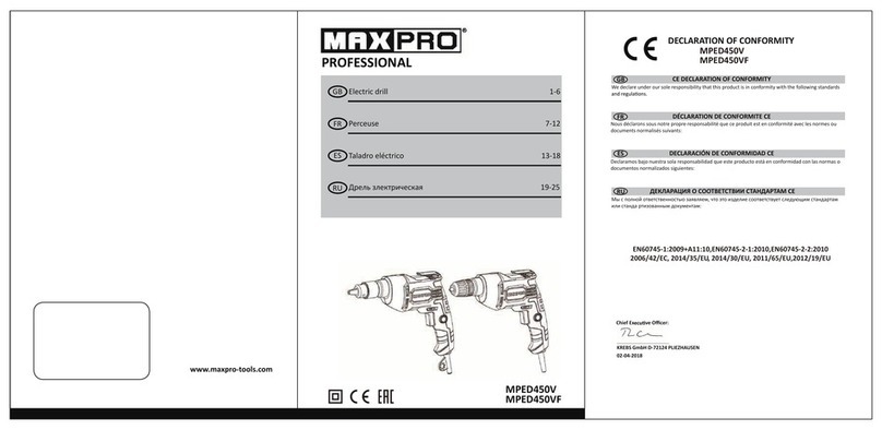 Max Pro MPED450V Manuel utilisateur Max Pro MPED450V Manuel utilisateur