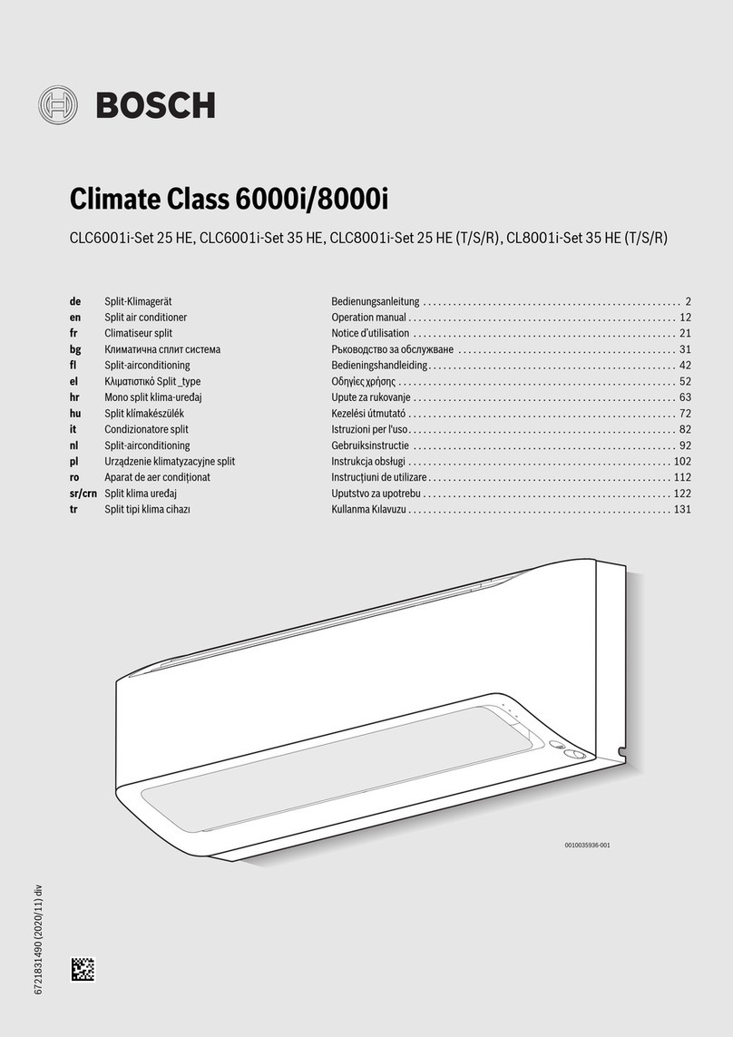 Bosch Climate Class 6000i Manuel utilisateur