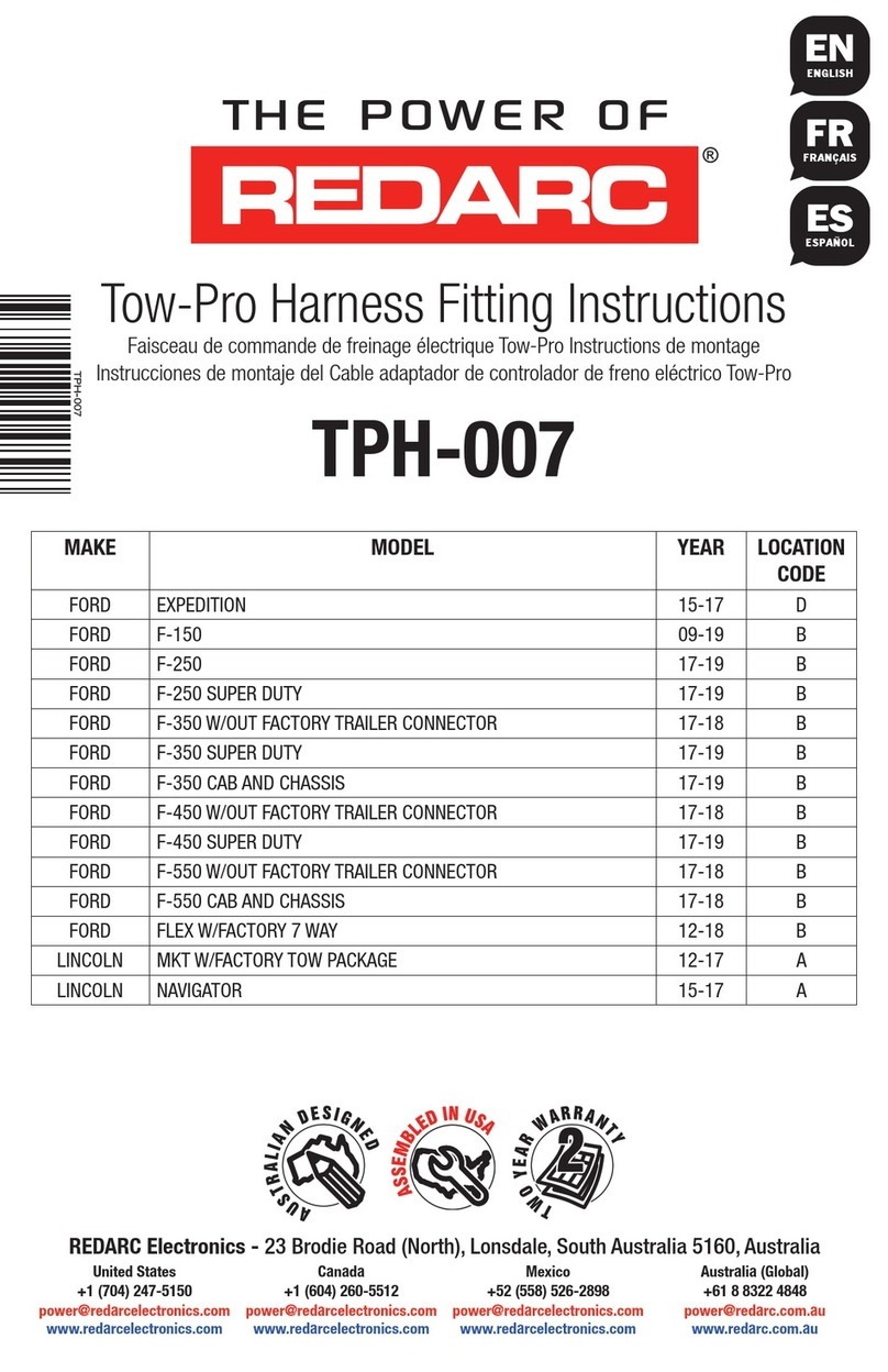 Redarc TPH-007 Manuel utilisateur