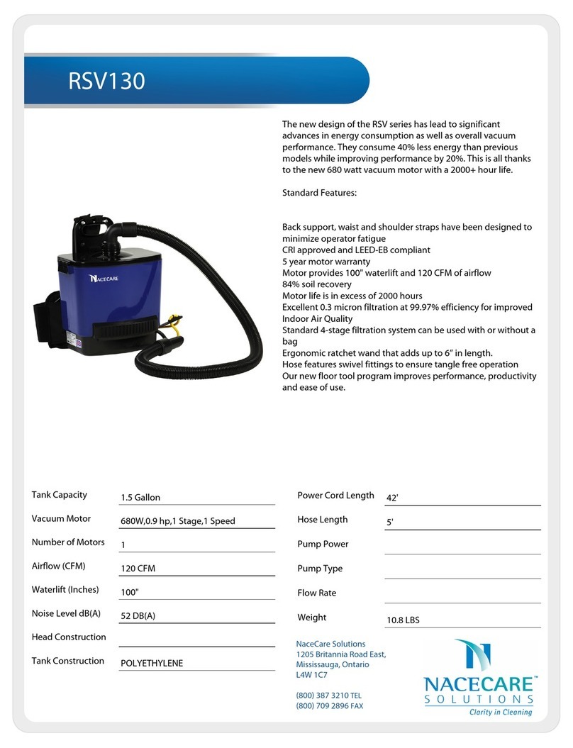 Numatic RSV 200MF Manuel utilisateur