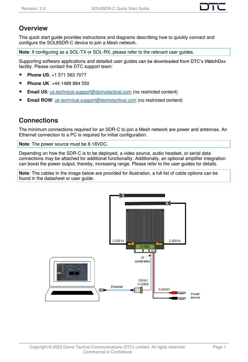 DTC SOL8SDR-C Manuel utilisateur