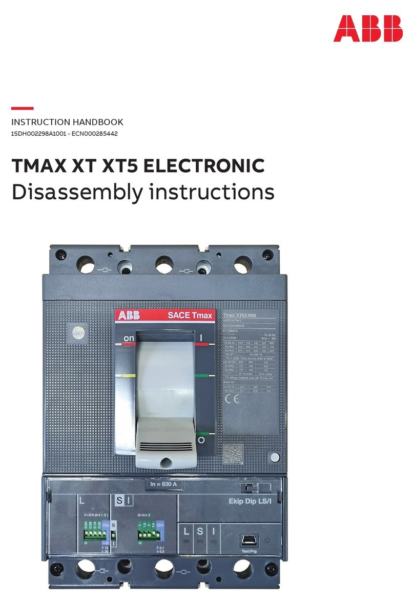 ABB Sace Tmax XT XT5 THERMOMAGNETIC Instructions d'installation ABB Sace Tmax XT XT5 THERMOMAGNETIC Instructions d'installation