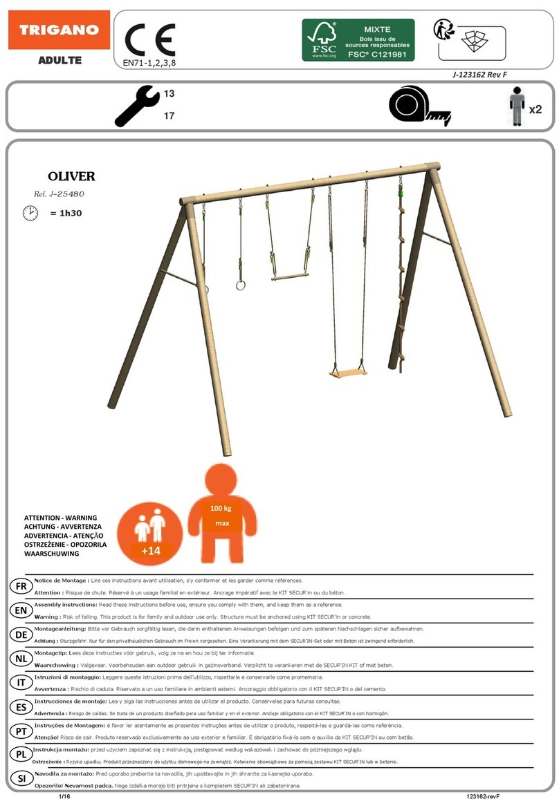 Trigano Jardin OLIVER Manuel utilisateur Trigano Jardin OLIVER Manuel utilisateur