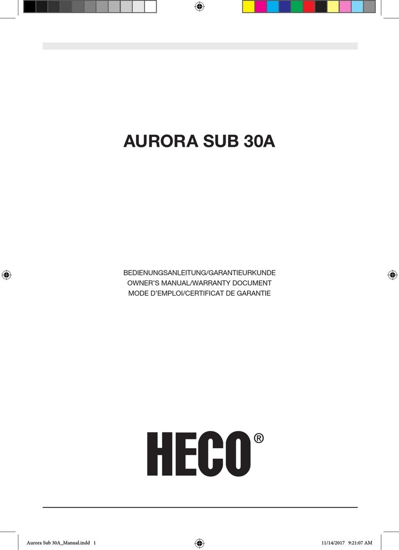 Heco AURORA SUB 30A Guide de planification
