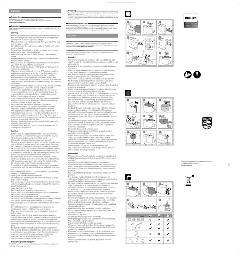 Philips Viva HR2335 Manuel utilisateur