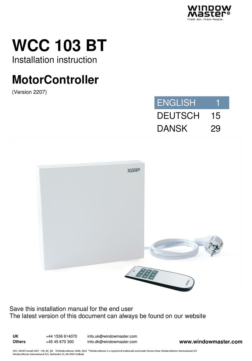 WindowMaster WCC 103 BT Manuel utilisateur