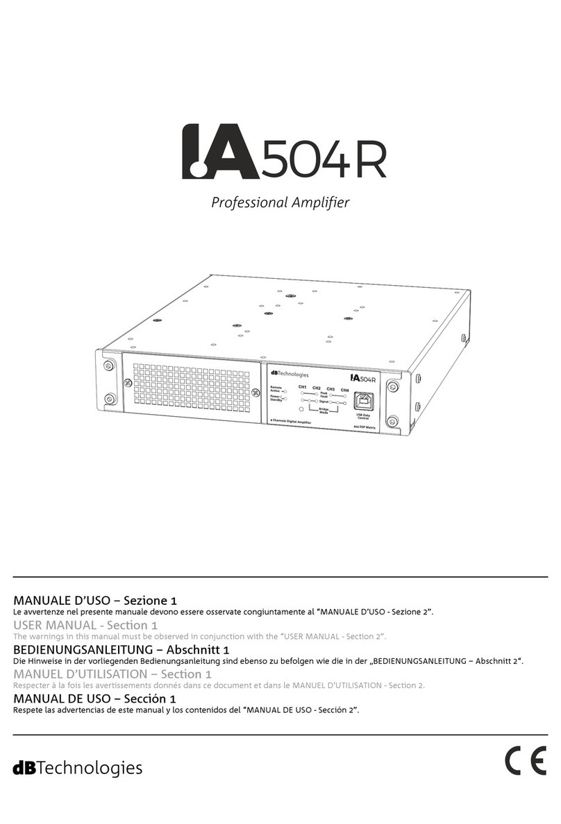 dB Technologies IA504R Manuel utilisateur