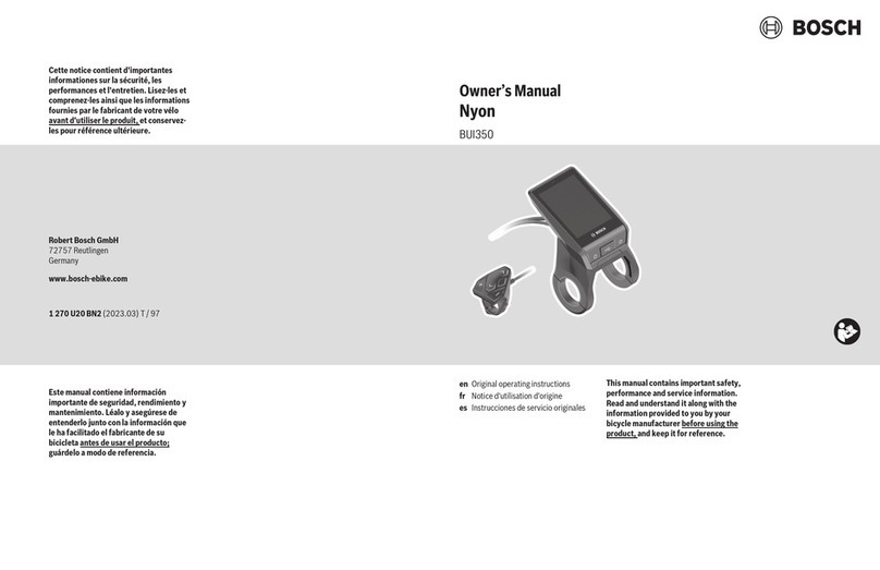 Bosch Nyon Manuel utilisateur