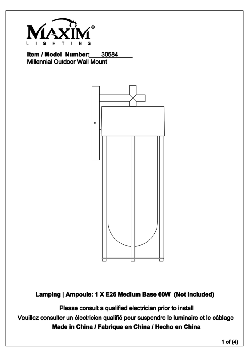 Maxim Lighting Millennial Manuel utilisateur