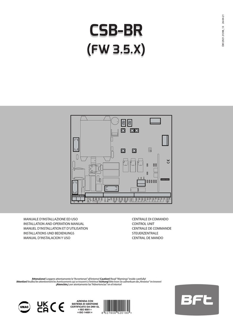 BFT CSB-BR Manuel utilisateur