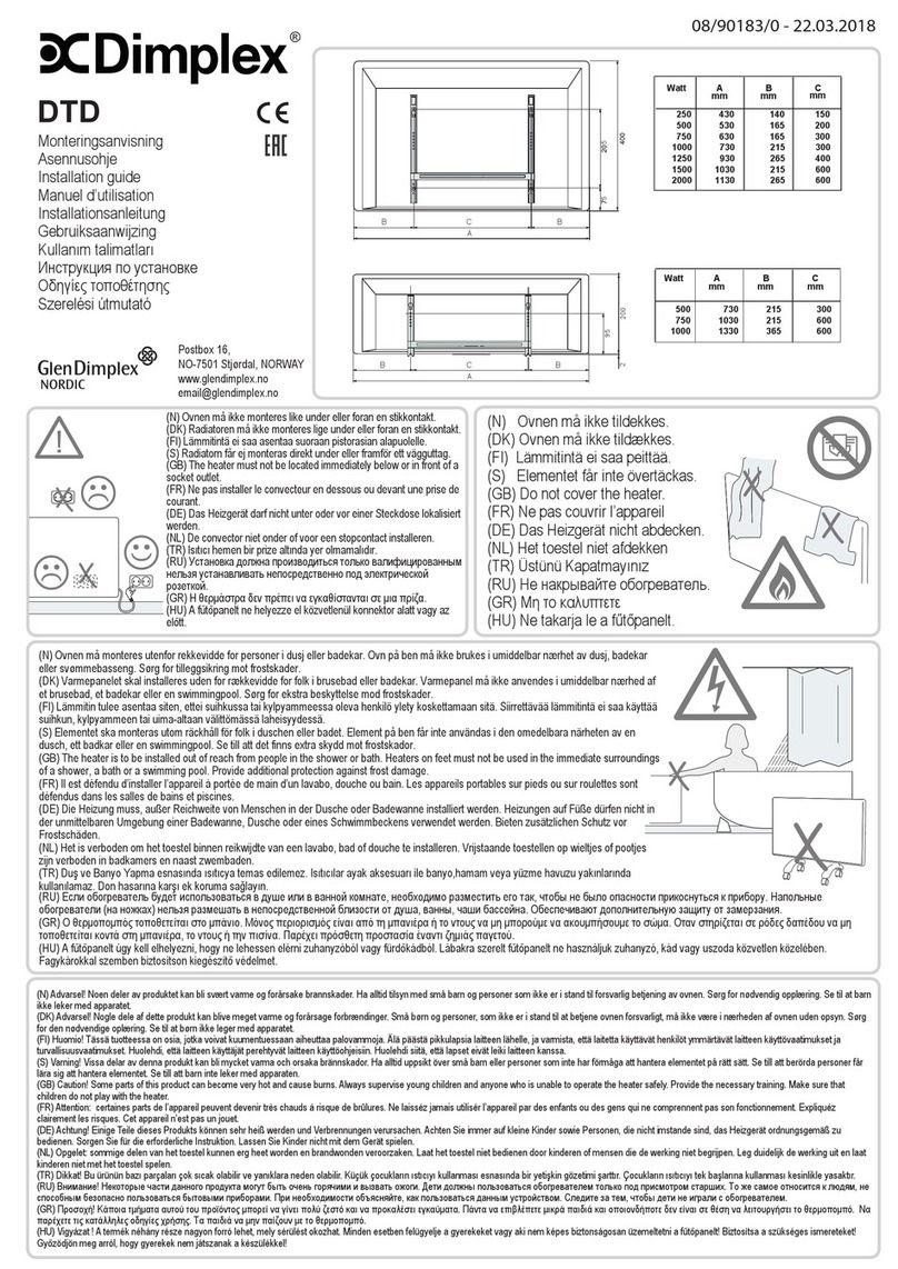 Dimplex DTD Series Manuel utilisateur