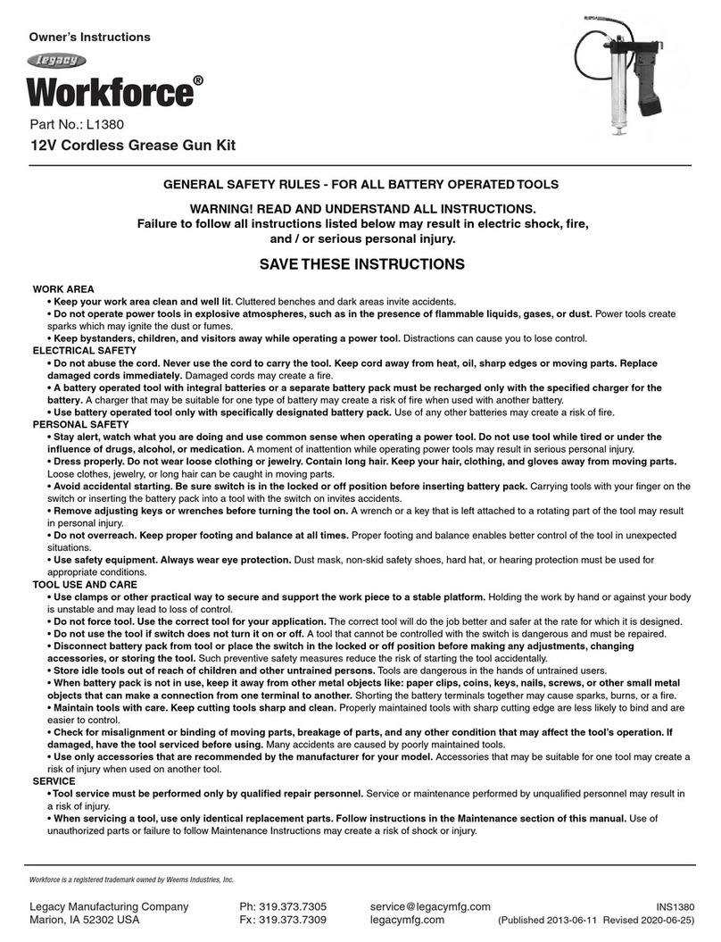 Legacy Workforce 1380 Manuel utilisateur