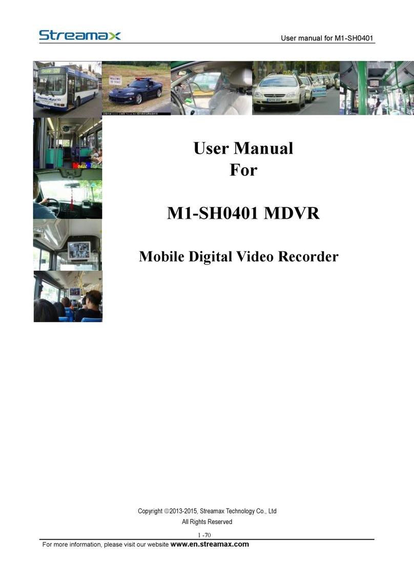 Streamax M1-SH0401 Manuel utilisateur Streamax M1-SH0401 Manuel utilisateur
