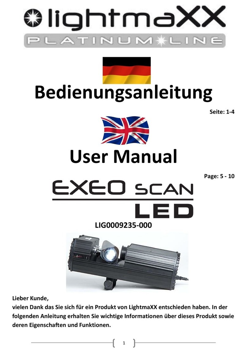 Lightmaxx Platinum EXEO Scan LED Manuel utilisateur