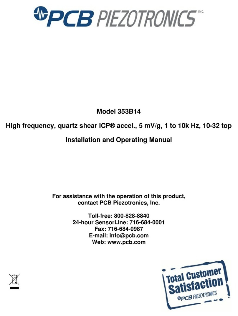 PCB Piezotronics 353B14 Manuel utilisateur