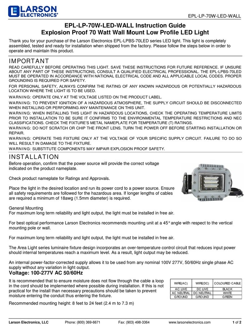Larson Electronics EPL-LP-70W-LED-WALL Manuel