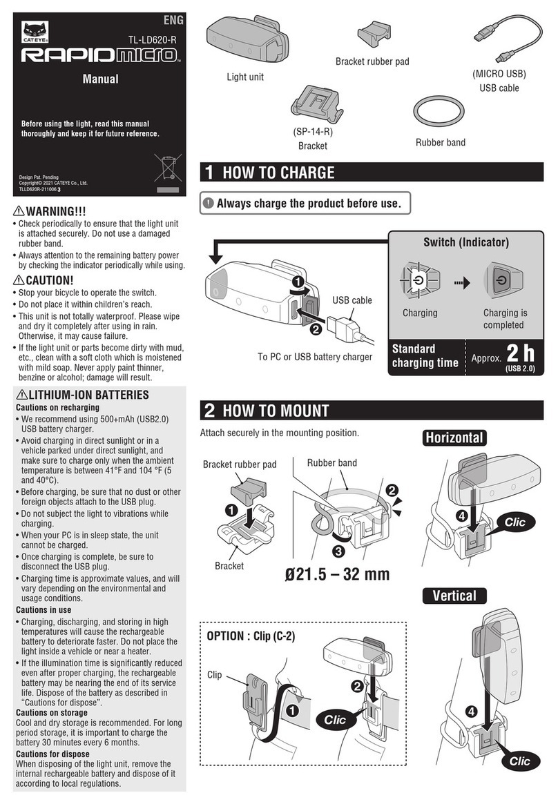 Cateye RAPID MICRO TLLD620R Manuel utilisateur
