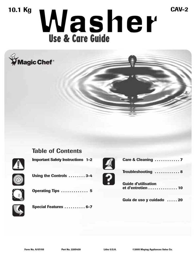 Magic Chef CAV2004AWW Manuel utilisateur