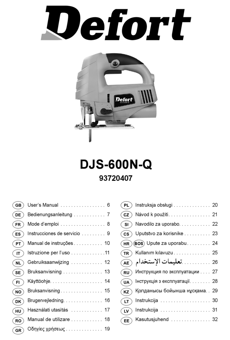Defort DJS-600N-Q Manuel utilisateur Defort DJS-600N-Q Manuel utilisateur
