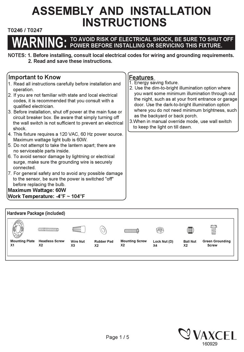 Vaxcel T0246 Manuel d'instructions