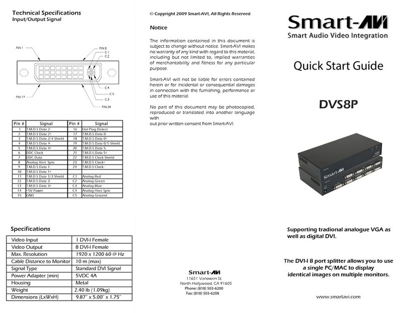 SMART-AVI DVS8PS Manuel utilisateur