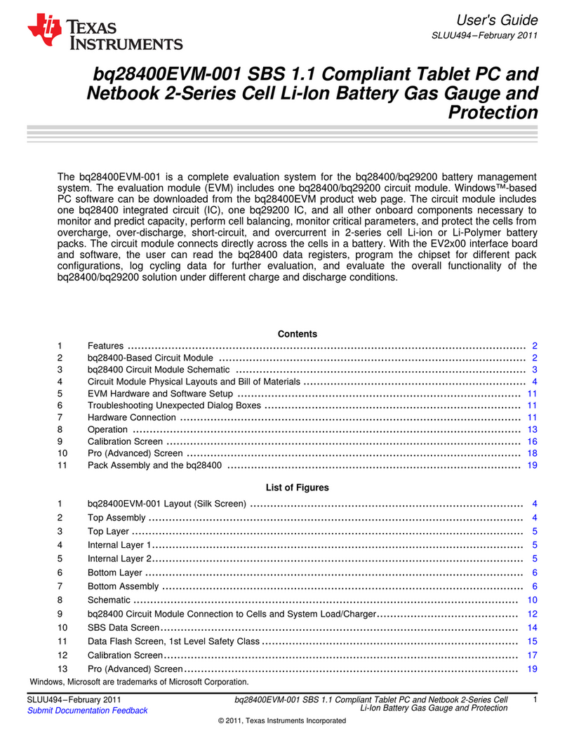 Texas Instruments bq28400EVM-001 Manuel utilisateur