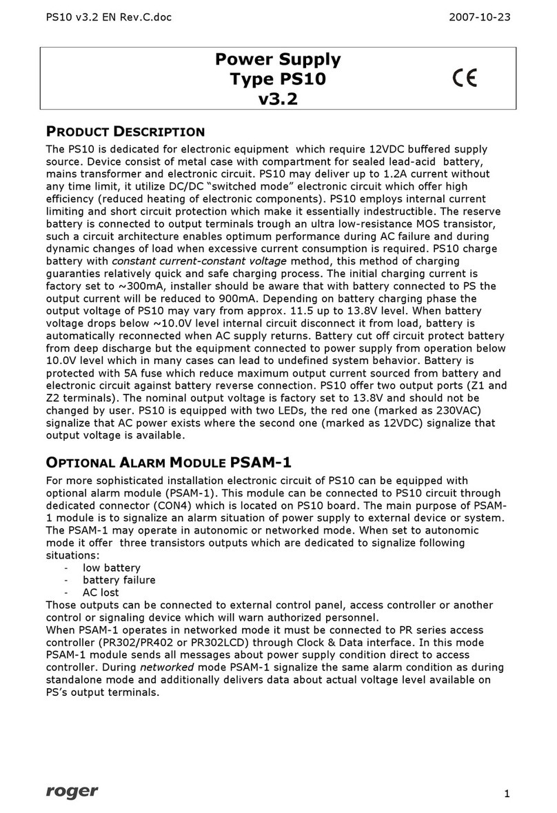 Roger PS10 Manuel utilisateur