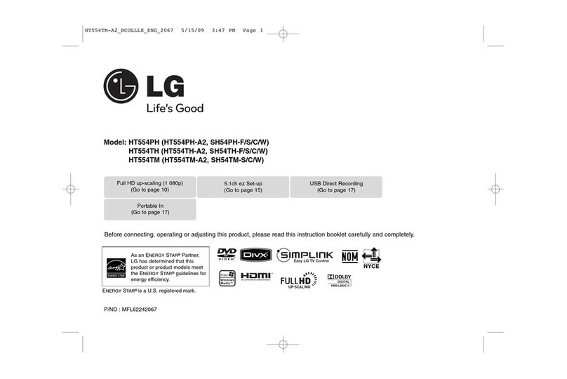 LG HT554TH Manuel utilisateur