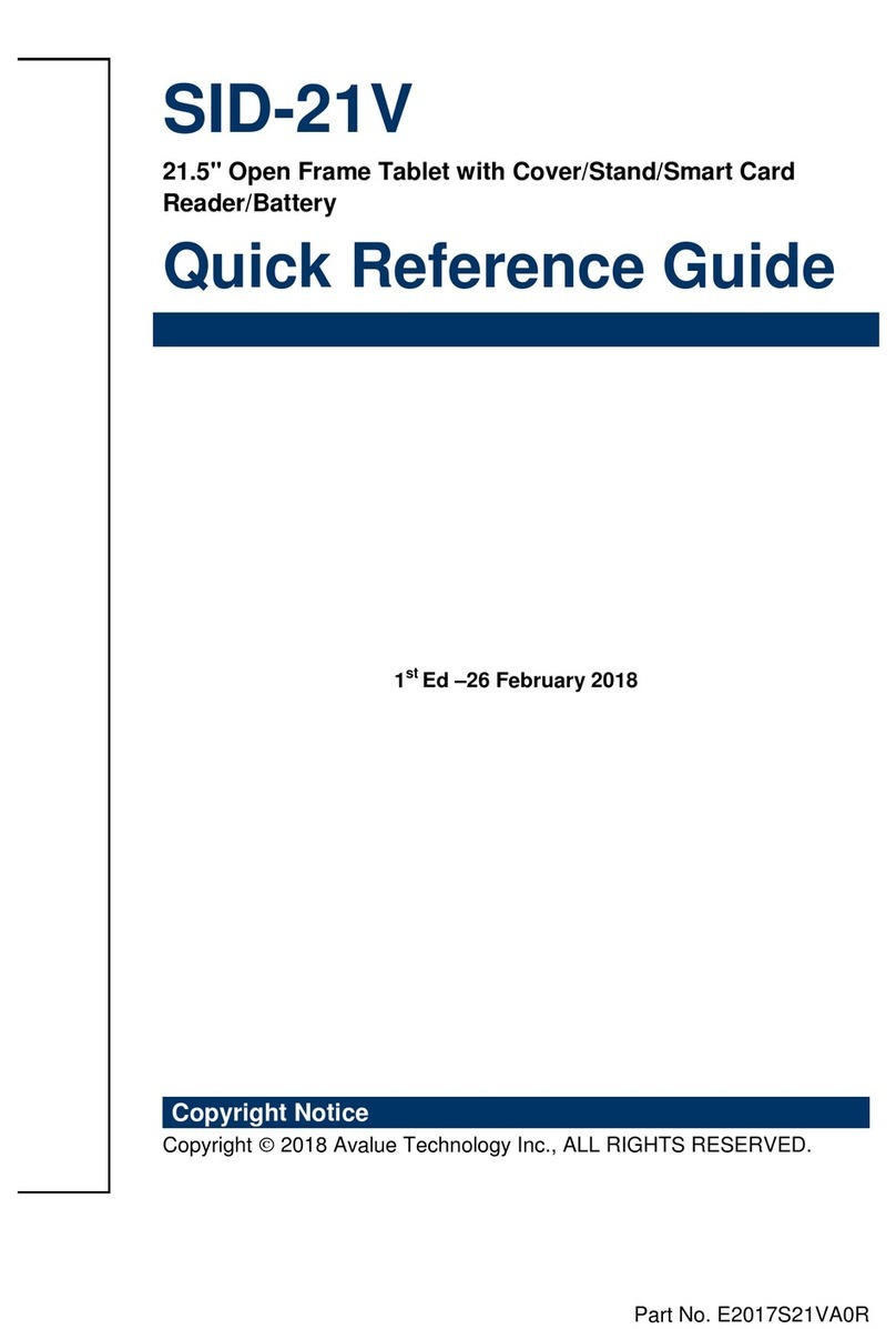 Avalue Technology SID-21V Manuel utilisateur