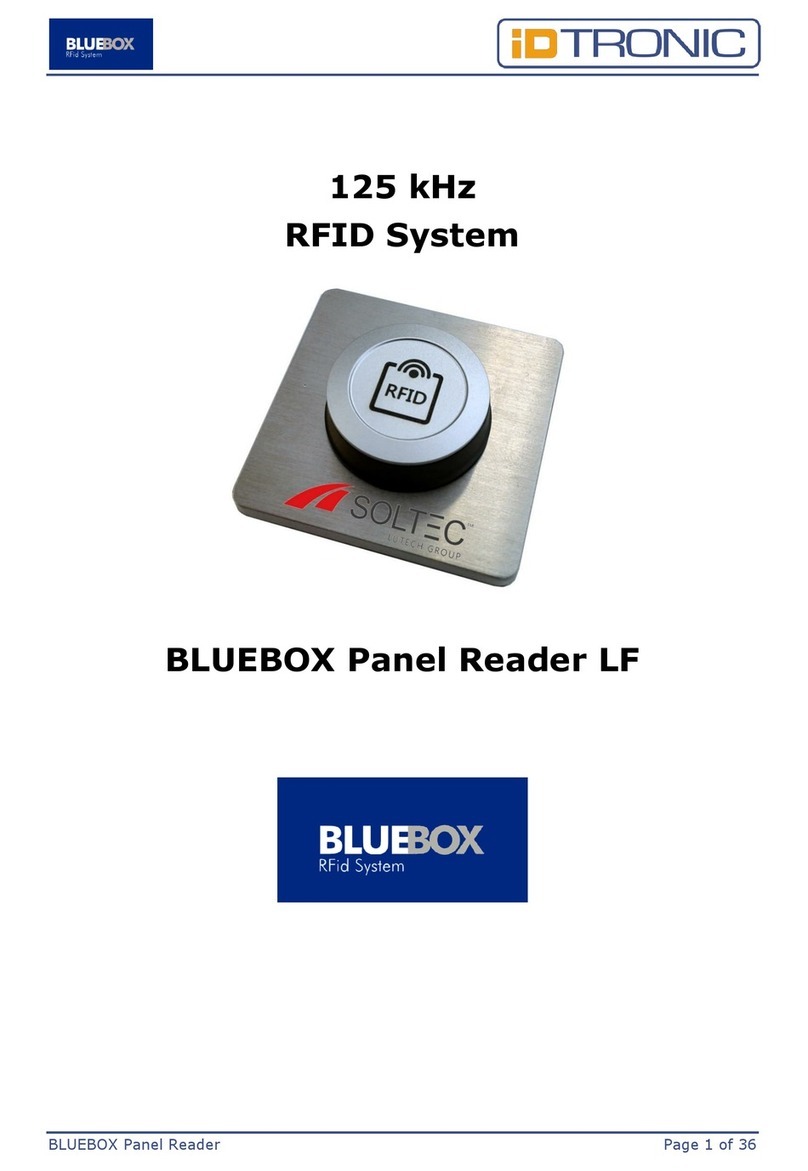 iDTRONIC BLUEBOX Panel Reader LF Manuel utilisateur