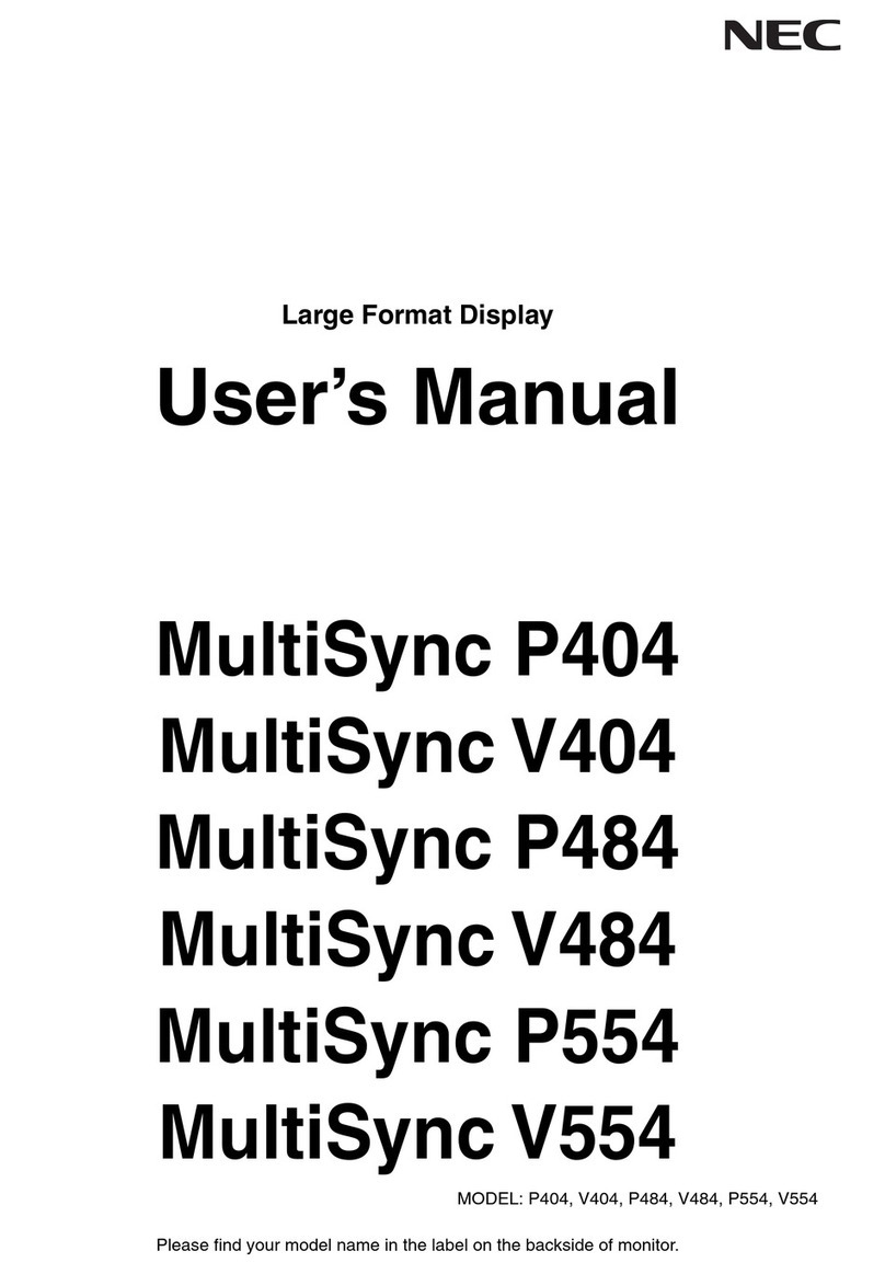 NEC MultiSync P484 Manuel utilisateur