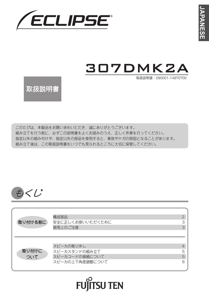 Fujitsu Ten ECLIPSE 307DMK2A Manuel utilisateur Fujitsu Ten ECLIPSE 307DMK2A Manuel utilisateur