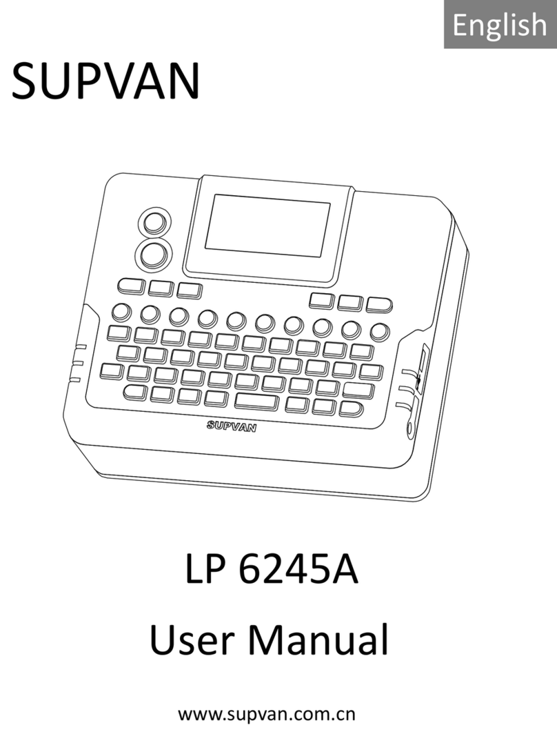 Supvan LP 6245A Manuel utilisateur