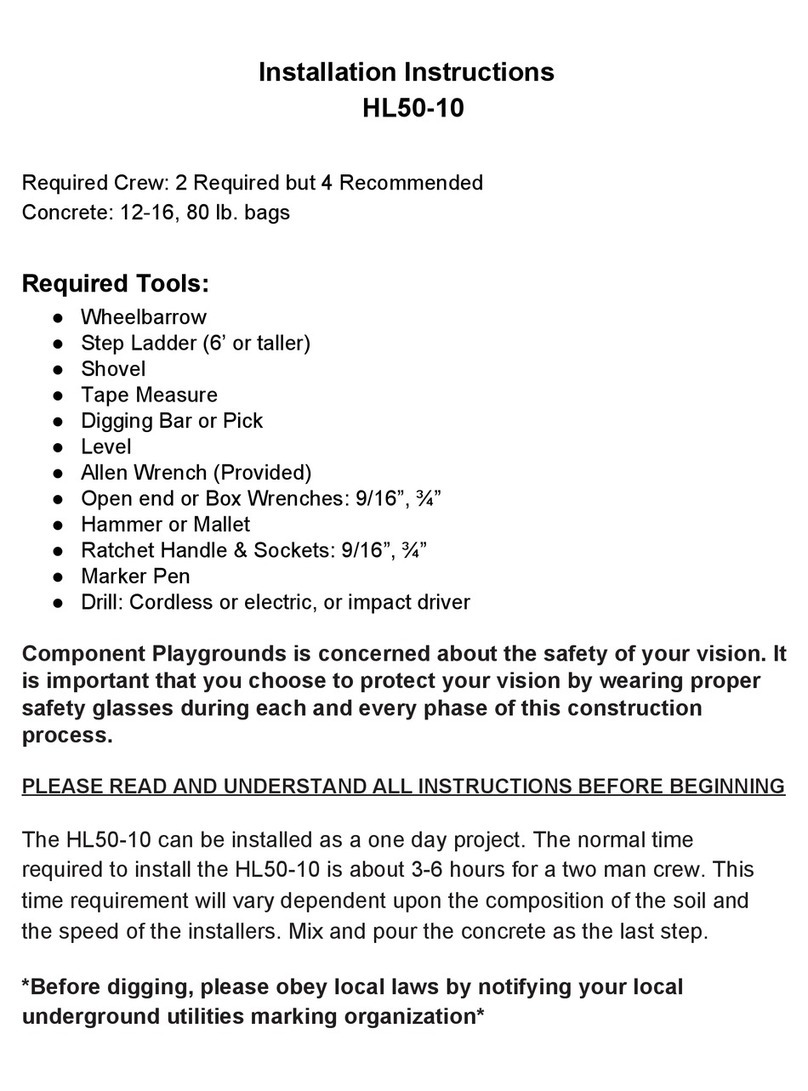Component Playgrounds HL50-10 Manuel utilisateur