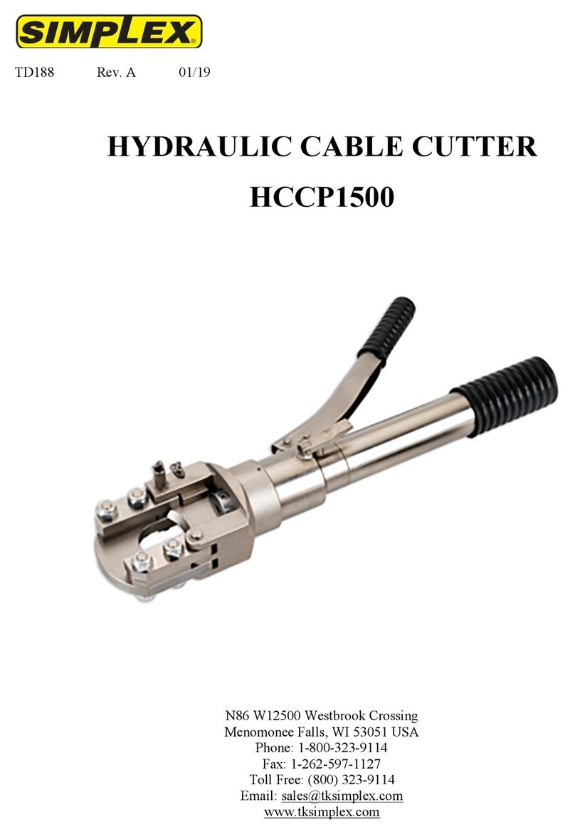 Simplex HCCP1500 Manuel utilisateur