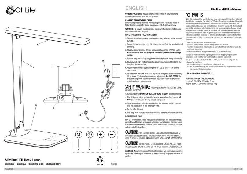 OttLite CS33600C Manuel utilisateur