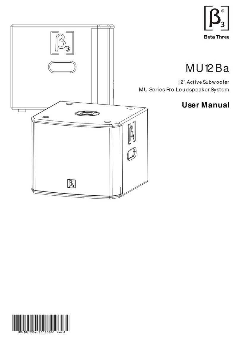 Beta Three MU series Manuel utilisateur