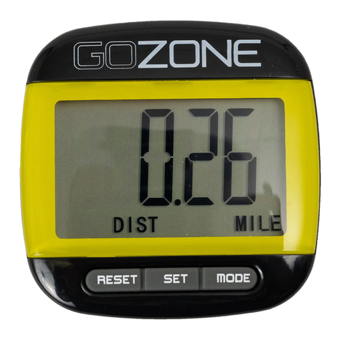 GOZONE PEDOMETER Manuel utilisateur GOZONE PEDOMETER Manuel utilisateur