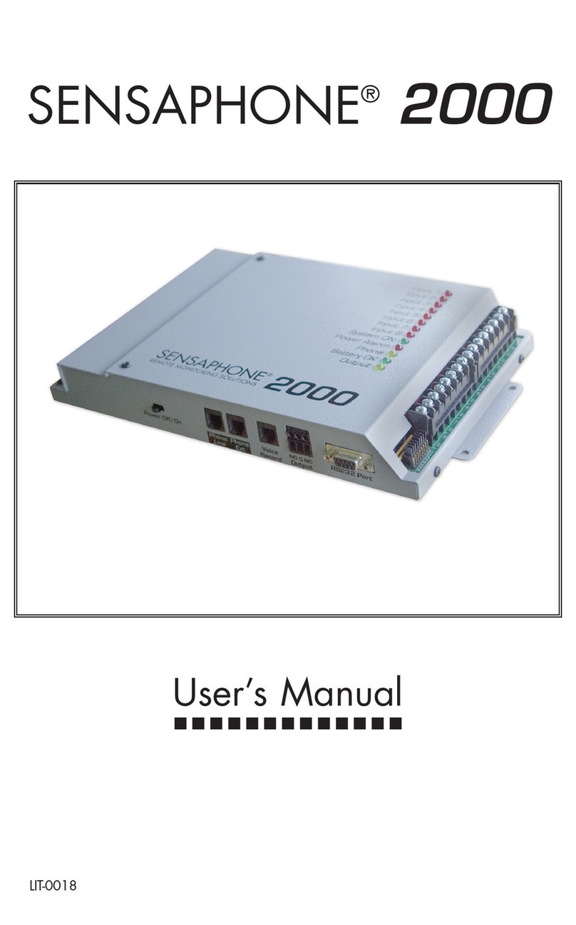 Sensaphone 2000 Manuel utilisateur Sensaphone 2000 Manuel utilisateur